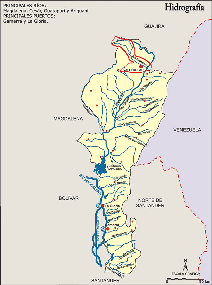 mapa hidrografico